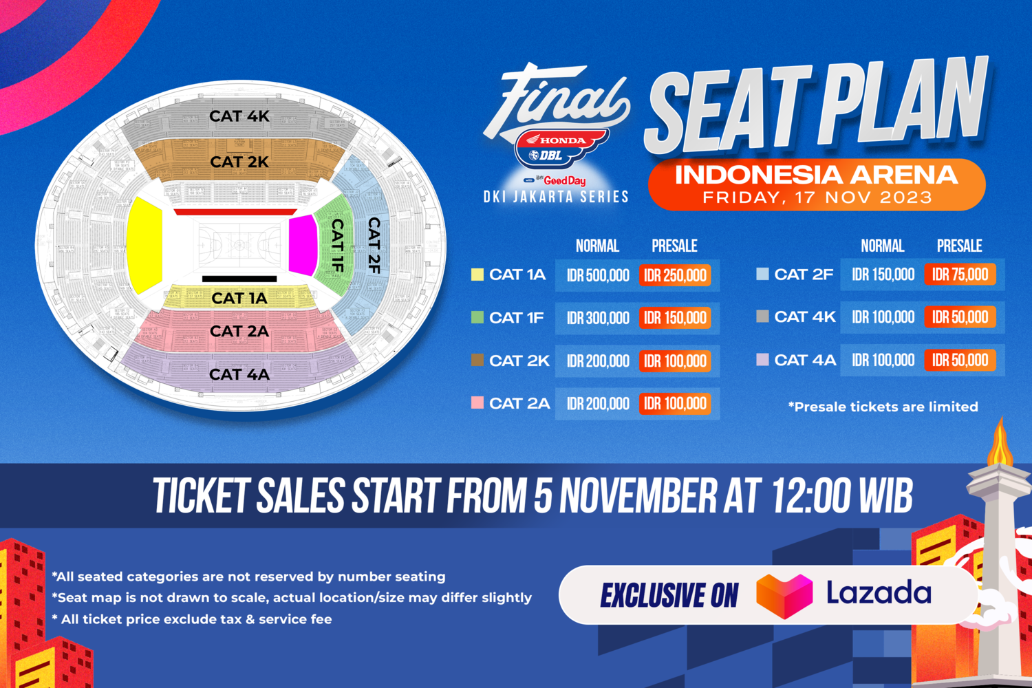 Seat Plan Tiket Final Dbl Jakarta 2023 Indonesia Arena Lazada 2 